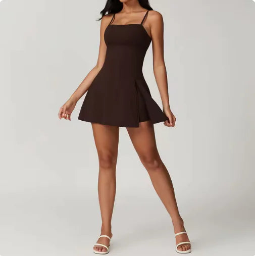 Backless Yoga Romper with Padded Sports Bra