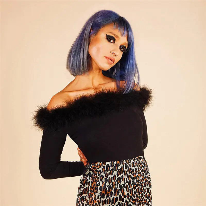 Women's Solid Color Off-Shoulder Long Sleeve Bodysuit