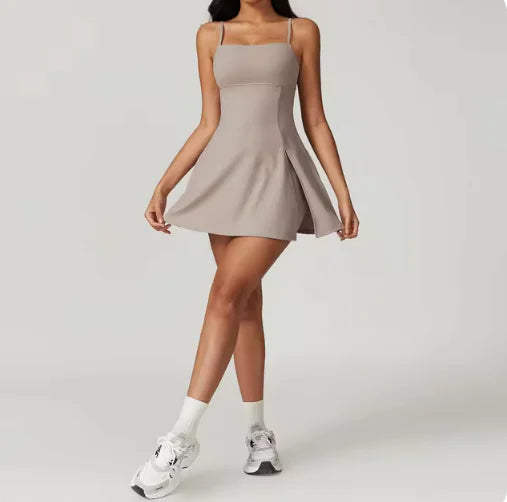 Backless Yoga Romper with Padded Sports Bra