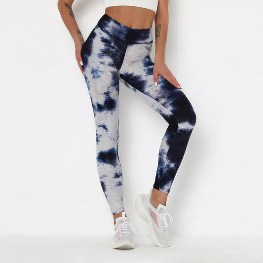Women's Tie-Dye Yoga Pants for Fitness and Sports