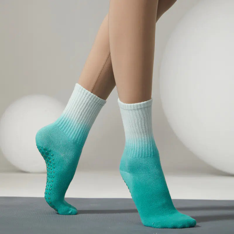 Women's Tie Dye Anti-Slip Mid Tube Socks