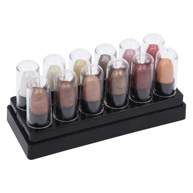 12pcs Eyeshadow Stick Set - Waterproof Glitter Pencils